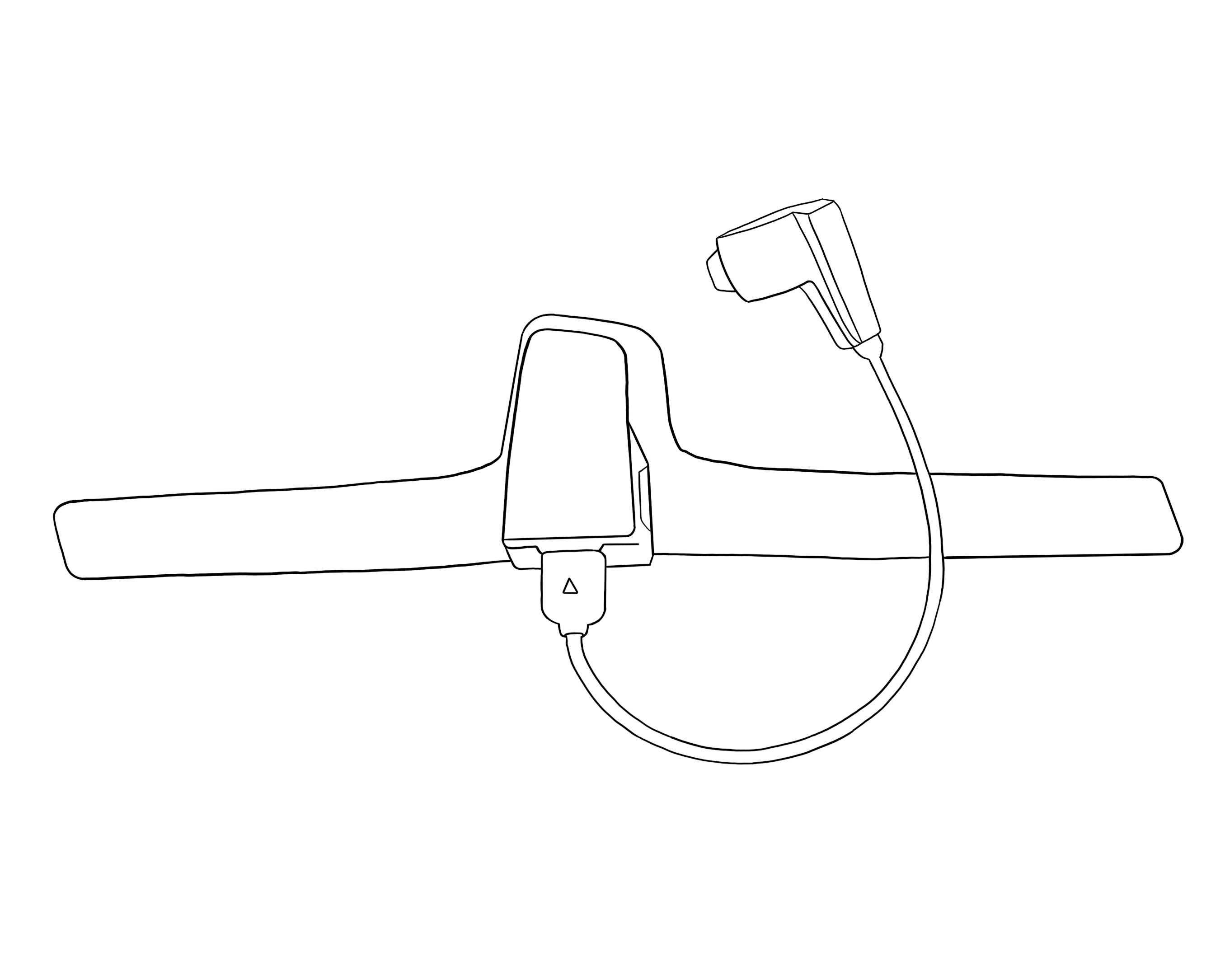Drawing of the Snap oximetry watch monitor and ring sensor